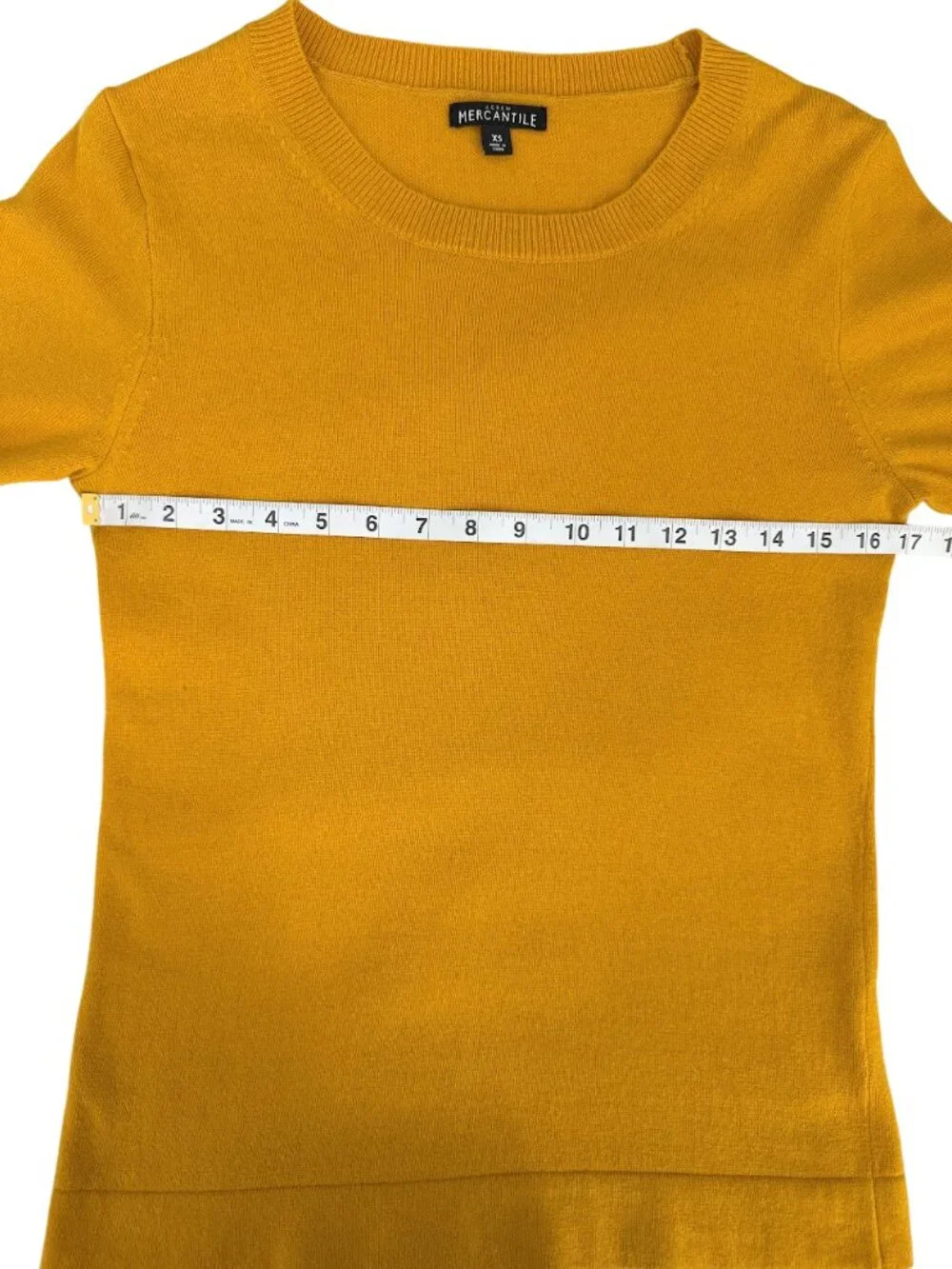 J.Crew Mercantile Golden Yellow Wool Blend Crewneck Sweater Size XS Office